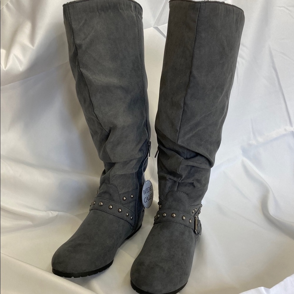 Rampage - Bonnet Grey Micro Wide Calf Boot